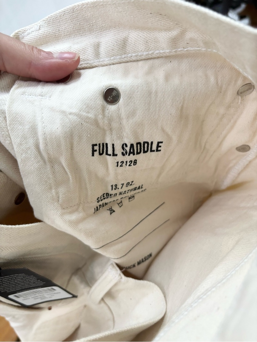 Buck Mason Japanese bookstore selvage full saddle jeans men’s size 33x28 new - Picture 10 of 11